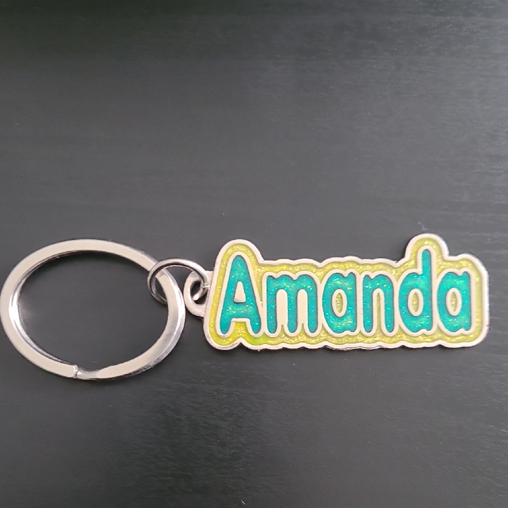 Personalized Keychain with Name 'Amanda'